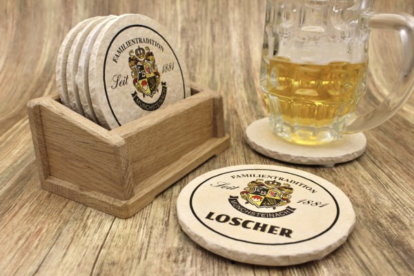 Brauerei Loscher - Natursteinuntersetzer
