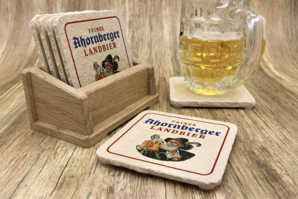 Ahornberger Landbier - Natursteinuntersetzer