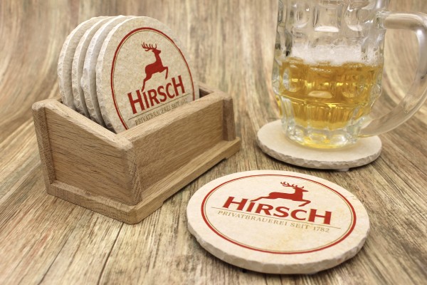 Hirsch Brauerei Honer - Natursteinuntersetzer