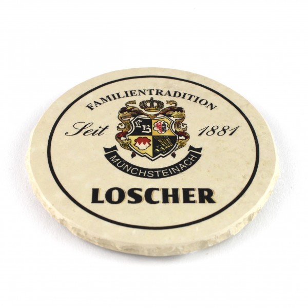 Brauerei Loscher Münchsteinach Natursteinuntersetzer