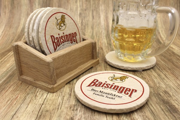 Baisinger Biermanufaktur - Natursteinuntersetzer