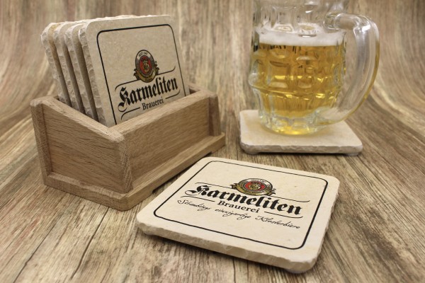 Karmeliten Brauerei - Natursteinuntersetzer