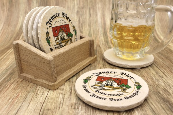 Jenaer Bier - Natursteinuntersetzer