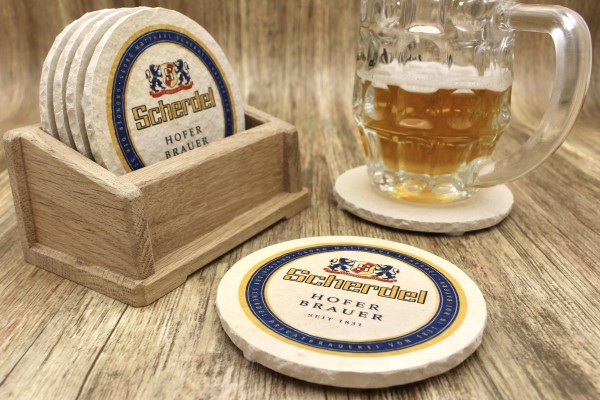 Scherdel Bier - Natursteinuntersetzer