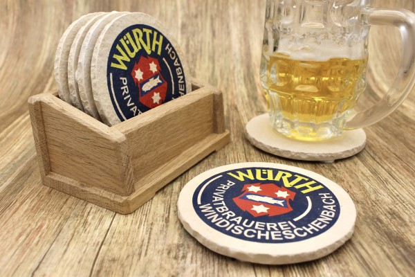 Brauerei Würth - Natursteinuntersetzer